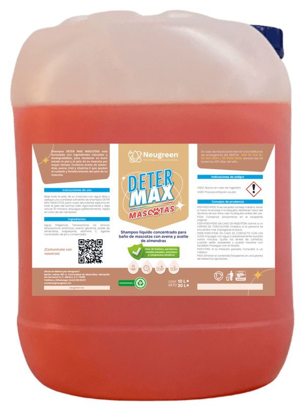 DETER MAX MASCOTAS 20L