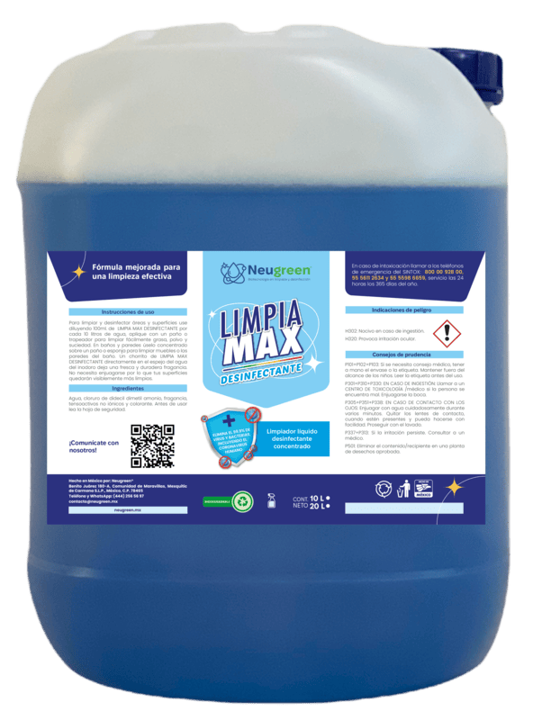 LIMPIA MAX DESINFECTANTE 20L